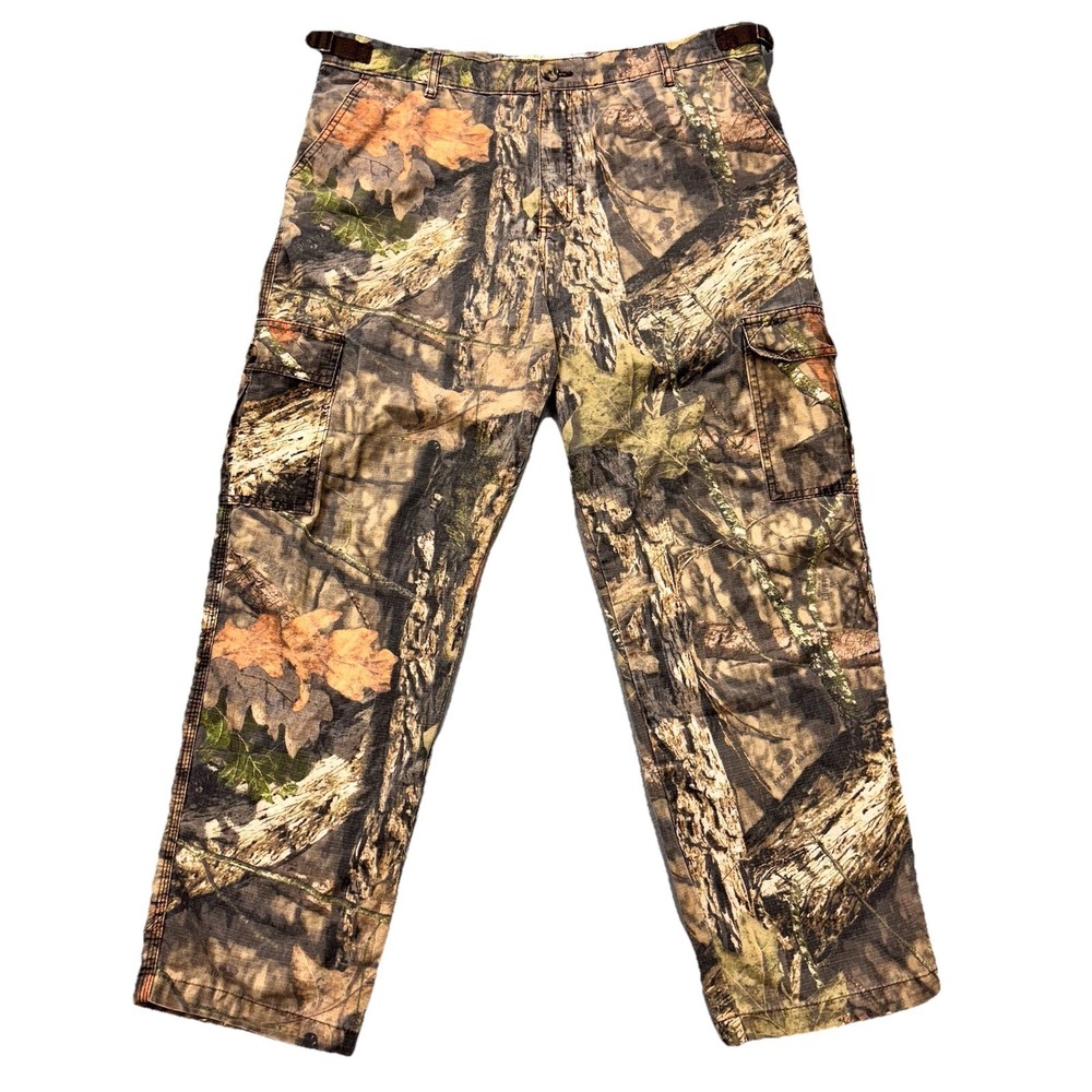 Rustic Ridge Cargo Pants Mens L 36x30 Mossy Oak Camo RipStop‎ Lightweight Hunt